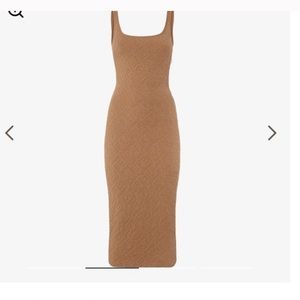 Fendi X Skims embossed midi dress limited edition usa M